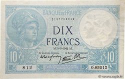 10 Francs MINERVE modifié FRANCE  1942 F.07.31 VF