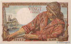 20 Francs PÊCHEUR FRANCE  1944 F.13.08