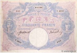 50 Francs BLEU ET ROSE FRANCE  1913 F.14.26