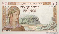 50 Francs CÉRÈS FRANCE  1935 F.17.14 XF-