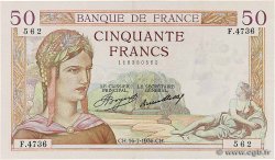 50 Francs CÉRÈS FRANCE  1936 F.17.28 VF