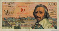 10 NF sur 1000 Francs RICHELIEU FRANKREICH  1957 F.53.01 S