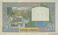 20 Francs TRAVAIL ET SCIENCE FRANCE  1941 F.12.12 TTB