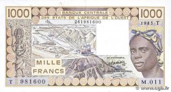 1000 Francs ÉTATS DE L AFRIQUE DE L OUEST  1985 P.807Tf