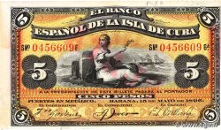 5 Pesos CUBA 1896 P.048b