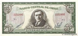 50 Escudos CHILE  1964 P.140b UNC-