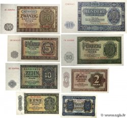 50 Pfenning au 100 Deutsche Mark Lot GERMAN DEMOCRATIC REPUBLIC  1948 P.08 au P.15