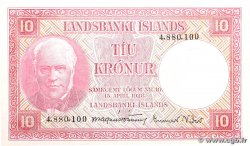 10 Kronur ISLAND  1948 P.33a fST
