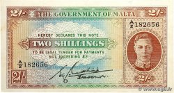 2 Shillings MALTE  1942 P.17b VF+