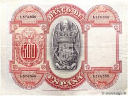 500 Pesetas ESPAGNE  1927 P.073c TTB