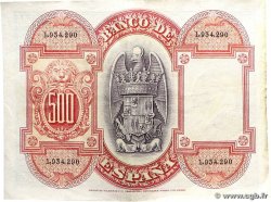 500 Pesetas ESPAGNE  1927 P.073c pr.TTB