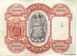 500 Pesetas ESPAÑA  1927 P.073c BC+