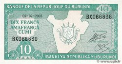 10 Francs BURUNDI  2005 P.33e