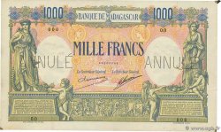 1000 Francs Spécimen MADAGASCAR  1926 P.042s pr.SUP