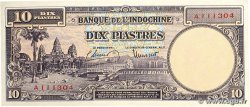 10 Piastres INDOCHINE FRANÇAISE  1947 P.080