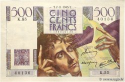 500 Francs CHATEAUBRIAND FRANCE  1945 F.34.03 AU-