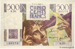 500 Francs CHATEAUBRIAND FRANCIA  1945 F.34.03 AU