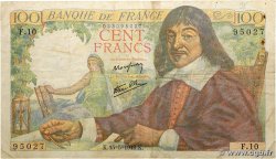 100 Francs DESCARTES FRANCIA  1942 F.27.01 BC
