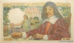 100 Francs DESCARTES FRANCE  1944 F.27.06 TB
