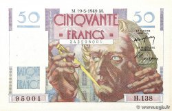 50 Francs LE VERRIER FRANKREICH  1949 F.20.12 fST