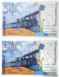 50 Francs SAINT-EXUPÉRY Consécutifs FRANKREICH  1993 F.72.02 fST+