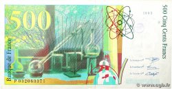 500 Francs PIERRE ET MARIE CURIE FRANCE  1995 F.76.02 VF+
