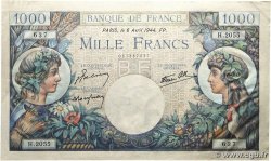 1000 Francs COMMERCE ET INDUSTRIE FRANCE  1944 F.39.05 AU