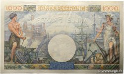 1000 Francs COMMERCE ET INDUSTRIE FRANCE  1944 F.39.09 XF