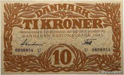 10 Kroner DENMARK  1943 P.031o UNC-