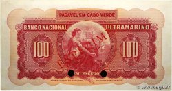 100 Escudos Spécimen CAPO VERDE  1958 P.49s q.FDC