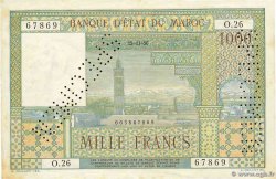 1000 Francs Spécimen MAROCCO  1956 P.47s BB