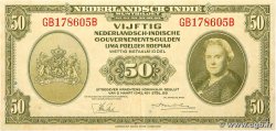 50 Gulden NETHERLANDS INDIES  1943 P.116a VF