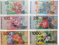 5 à 1000 Gulden Lot SURINAM  2000 P.146 à P.151 UNC