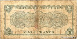 20 Francs RWANDA BURUNDI  1960 P.03a G