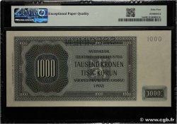 1000 Korun Spécimen BOHEMIA & MORAVIA  1942 P.14s UNC-