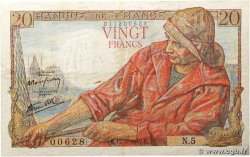 20 Francs PÊCHEUR FRANCE  1942 F.13.01 TB