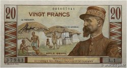 20 Francs Émile Gentil IE AFRIQUE ÉQUATORIALE FRANÇAISE  1957 A.139a