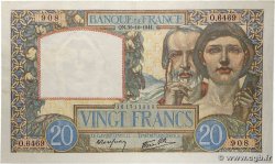 20 Francs TRAVAIL ET SCIENCE FRANCE  1941 F.12.19 pr.SUP