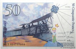 50 Francs SAINT-EXUPÉRY FRANCE  1992 F.72.01b UNC