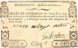 5 Sous FRANCE régionalisme et divers Pont Du Chateau 1792 Kc.63.115 TTB
