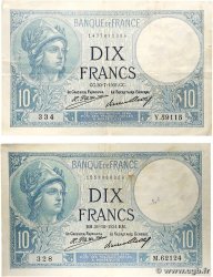 10 Francs MINERVE Lot FRANCE  1931 F.06.15 VF-