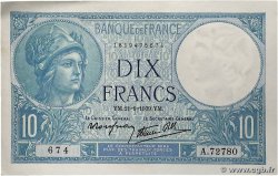 10 Francs MINERVE modifié FRANCIA  1939 F.07.08 EBC