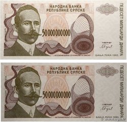 50 Milliards Dinara Consécutifs BOSNIE HERZÉGOVINE  1993 P.160ar NEUF
