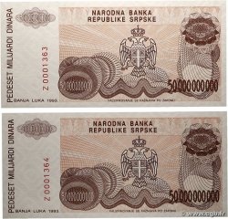 50 Milliards Dinara Consécutifs BOSNIE HERZÉGOVINE  1993 P.160ar NEUF