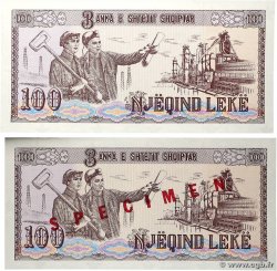 100 Lekë Lot ALBANIE  1991 P.47s et P.47a