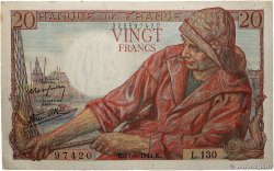 20 Francs PÊCHEUR FRANCE  1944 F.13.09 SUP