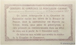 50 Centimes Non émis FRANCE régionalisme et divers Montluçon, Gannat 1917 JP.084.36var pr.NEUF