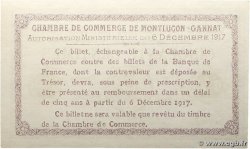 50 Centimes Non émis FRANCE regionalism and miscellaneous Montluçon, Gannat 1917 JP.084.36var UNC-