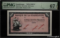 500 Francs Spécimen GUADELOUPE  1945  P.25s NEUF