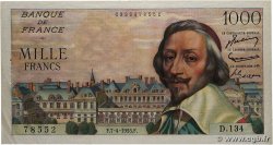 1000 Francs RICHELIEU FRANCIA  1955 F.42.12